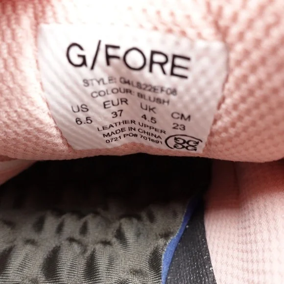 NEW G/FORE Women's Gallivanter Brogue Wingtip Golf Shoes G4LS22EF08 Blush - Picture 6 of 16